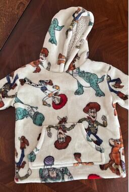 Disney Pixar Toy Story Toddler Sherpa Fleece Hoodie Pullover Woody Buzz Rex 2T